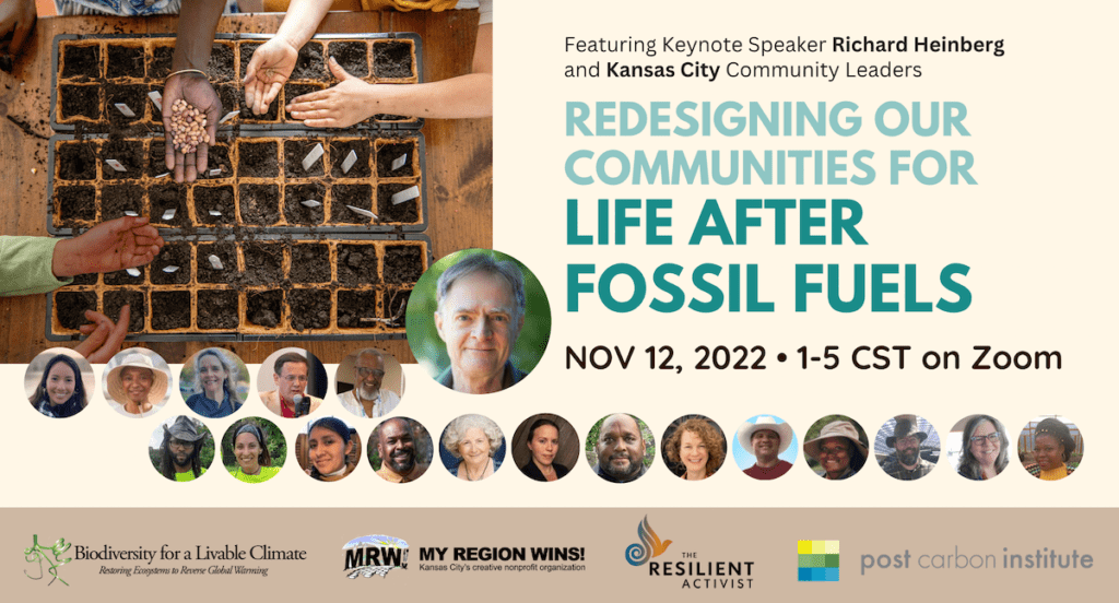 Redesigning Our Communities for Life After Fossil Fuels November 12 Redesigning Our Communities for Life After Fossil Fuels November 12